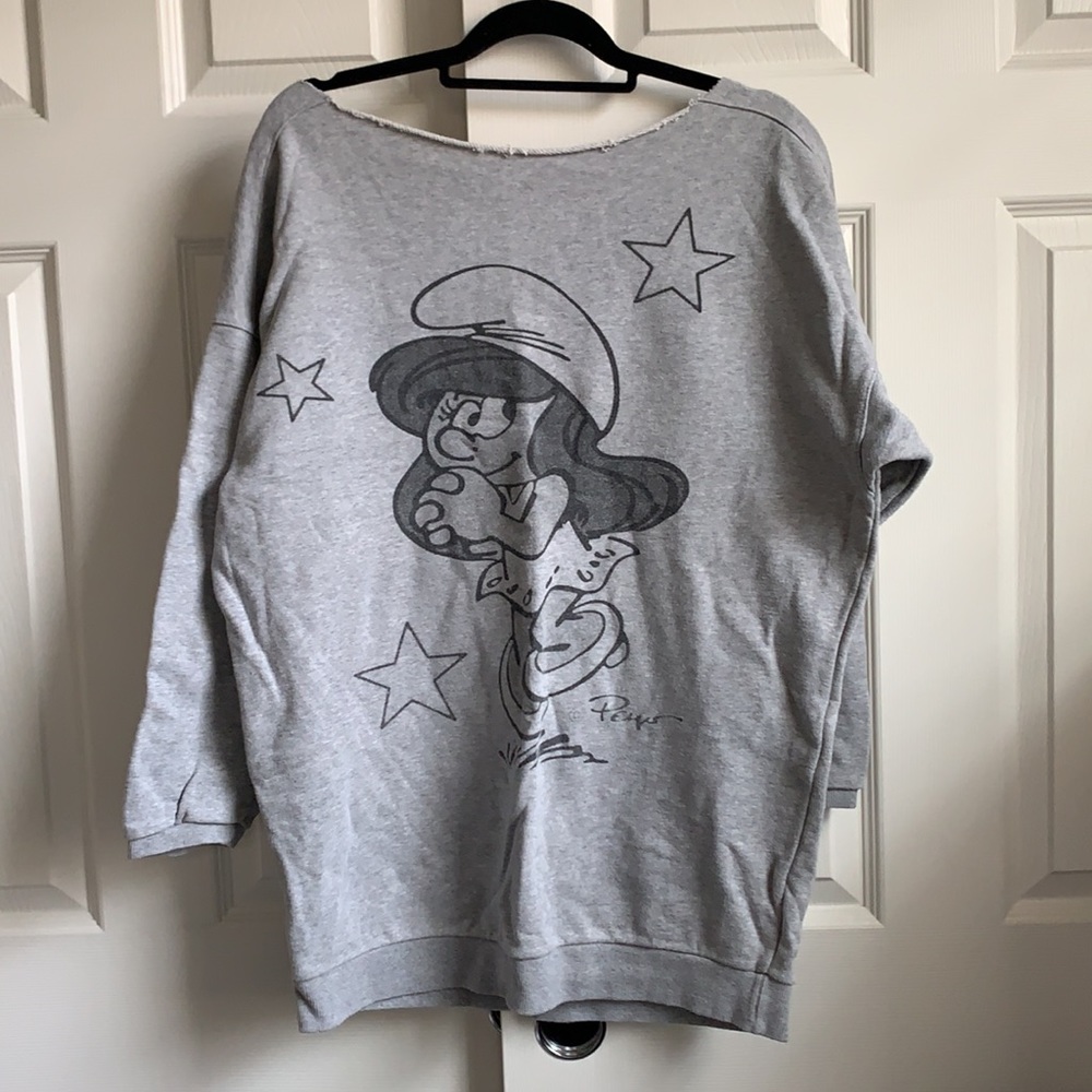 Smurfs gray sweater dress